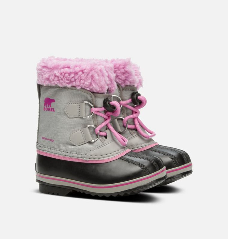 Botas Nieve Sorel Niños - Childrens Yoot Pac™ Nylon Gris/Negras/Rosas - 97283-EATR